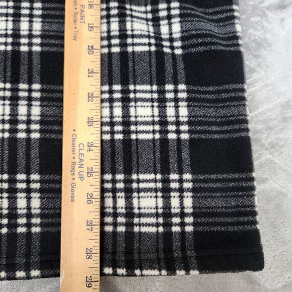 Smith's Workwear Men's Long Sleeve Checked Henley XL Black Plaid - Picture 7 of 12